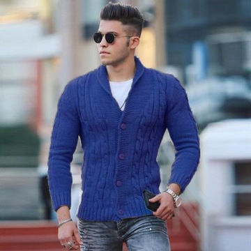 Men Fashion Buttoned V-Neck Sweaters Cardigan for