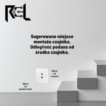 RCL-System датчик расстояния RG_1_GLASS_BLACK встроенный датчик освещенности