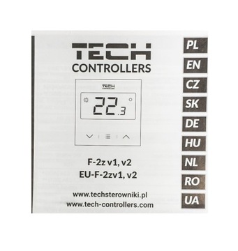 STEROWNIK REGULATOR TERMOSTAT POKOJOWY PRZEWODOWY CZARNY F-2z v1 TECH