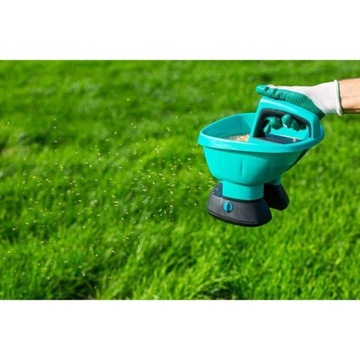 SIEWNIK OGRODOWY ROTACYJNY ELEKTRYCZNY GREENMILL DO ROZSIEWANIA I NAWOŻENIA