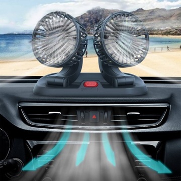 АВТОМОБИЛЬНЫЙ USB-ВЕНТИЛЯТОР С ДВОЙНОЙ ГОЛОВКОЙ 12 В