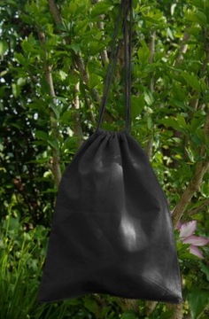 WORECZEK BAWEŁNIANY 25x30 CZARNY 220g Wielorazowy NA ZAKUPY na Drobiazgi