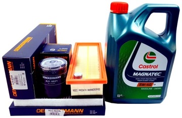 3 ФІЛЬТРИ + КРИШКА + 4L МАСЛА CASTROL 5W-40 GRANDE PUNTO PUNTO EVO 1.2, 1.4 