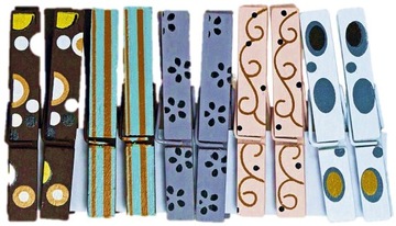 Klamerki Drewniane 7,2 cm / 10 szt. - WZORY