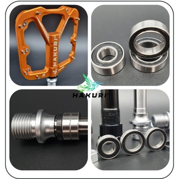 Pedały ROWEROWE Aluminiowe PLATFORMOWE x 3 łożyska maszynowe + PINY MOCNE