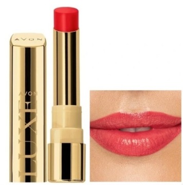Avon szminka z serum do ust Luxe Awakening Coral pomamdka do ust