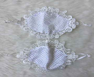Маска LACE белая кружевная маска - 2 шт.