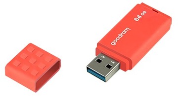 Флэш-накопитель GOODRAM UME3 64 ГБ USB 3.2 оранжевый