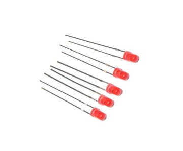 5x DIODA LED 3mm CZERWONA MIGAJĄCA MATOWA REZ 12V