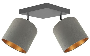 LAMPA WISZĄCA PLAFON ŻYRANDOL ABAŻUR WELUR LED