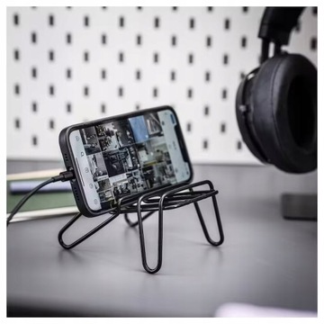 ИКЕА КРАББЕТ Подставка для телефона, черная, 3 положения.