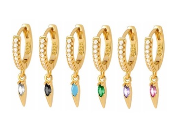 Подвеска в форме конуса с иглой в стиле панк из стерлингового серебра 925 пробы, маленькая