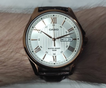 STALOWY KLASYCZNY ZEGAREK CASIO MTP-1384L -7A DATA