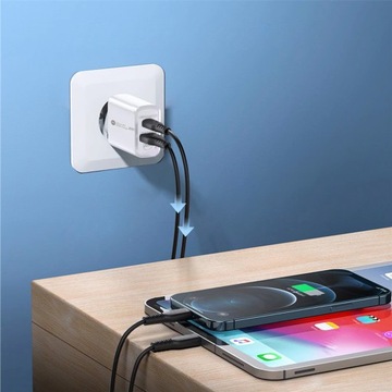 СЕТЕВОЕ ЗАРЯДНОЕ УСТРОЙСТВО QUICK CHARGE 3.0 USB + PD 20 Вт для телефона Type C USB-C