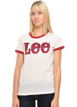 LEE koszulka WHITE print RETRO LOGO TEE _ S 36