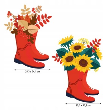 Осеннее украшение, односторонние сапоги-велингтоны. вз. 5