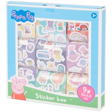 Naklejki ŚWINKA PEPPA 9 rolek 35 x 5,5 cm