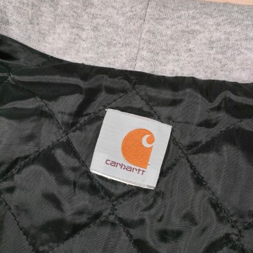 Утепленная куртка/толстовка CARHARTT, серая, молния во всю длину, логотип, размер M