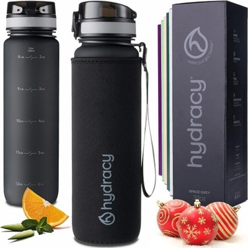 Bidon HYDRACY 1L Butelka sportowa Fast Flow 1000 ml Space Grey