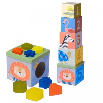Taf Toys SORTER wieża klocki Savannah