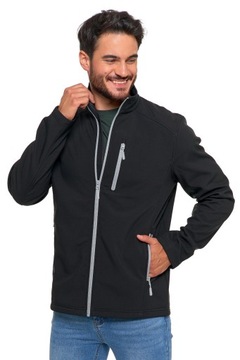 Kurtka Męska Na Zamek Bez Kaptura SoftShell Odporna Na Wiatr MORAJ L