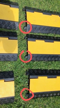 NAJAZD PROGOWY kablowy OCHRONNY 100cm 2 kanały GUMA ( DEFEKT CZYTAJ OPIS )