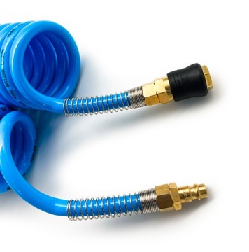 WĄŻ PRZEWÓD 8x12mm 20 m SPIRALNY POLIURETANOWY PNEUMATYCZNY DO KOMPRESORA