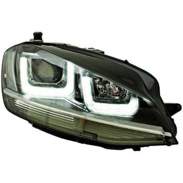 Lampy przód VW Golf 7 12-17 Clear/Czarne LED