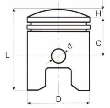 KPL. TŁOK + PIERŚCIENIE 71MM Kingway Komandos 250