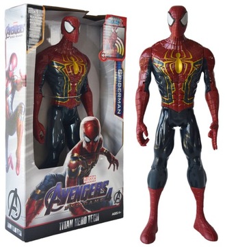 FIGURKA SPIDERMAN AVENGERS ŚWIECI DŹWIĘK 30 CM LED
