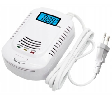 CZUJNIK CZADU I GAZU DETEKTOR 3w1 CZUŁY SOLIDNY