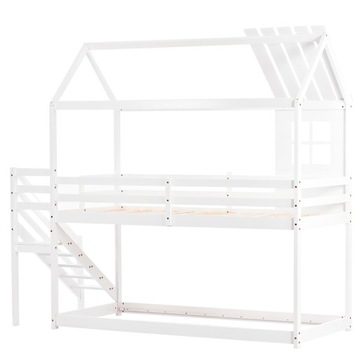 Детский домик Двухъярусная кровать с угловой лестницей