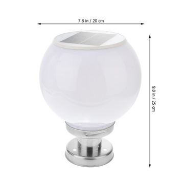 Solarna lampa zewnętrzna ogrodzeniowa słupek oświetleniowy 4x4 czapki