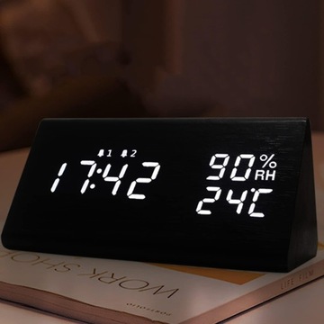 Цифровые электронные часы, БУДИЛЬНИК, термометр С ДАТЧИКОМ звука и света.