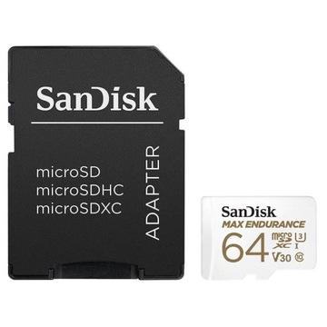 SanDisk Max Endurance MicroSDXC 64 ГБ, класс 10 UHS-I/U3 V30
