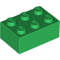LEGO 3002 Zielony brick 2x3 4109674 1szt