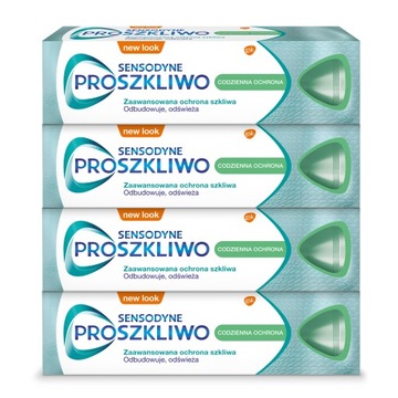 SENSODYNE Pasta do zębów PROSZKLIWO na Nadwrażliwość Wzmacniająca 4 x 75ml