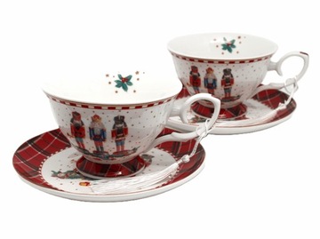 Набор рождественских чашек 180 мл. Набор чашек подарочный