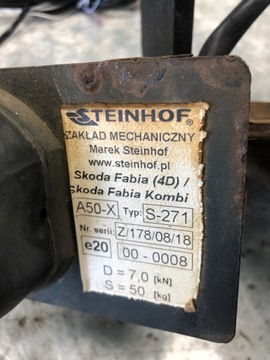 КРЮК-БАЛКА ШАРОВАЯ STEINHOF SKODA FABIA II COMBI