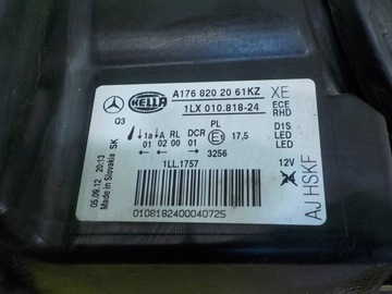 MERCEDES A W176 AMG 2.0 CDI 12R SVĚTLO PRAVÁ PŘEDNÍ XENON A1768202061KZ