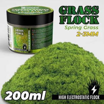 Static Grass Flock 2-3mm Spring Grass - 200ml