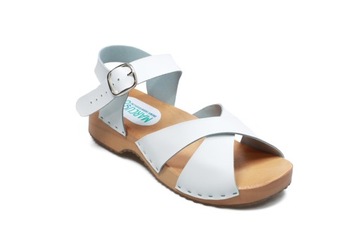 Сандалии Marcus кожаные белые сабо