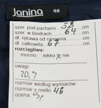 Z6 BLUZKA DAMSKA JANINA 46 PLUS SIZE