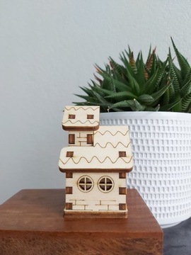 ДОМ С БАШНЕЙ, украшение композиции из стекла.