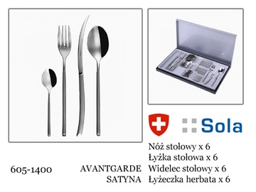 Sztućce 24el Avantgarde satyna Elite SOLA Szwajcaria