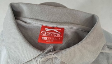 Slazenger koszulka Polo szara nowa L męska poliester bawełna gruba