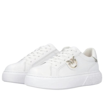 PINKO - Sneakersy Yoko z plakietką Love Birds White 41