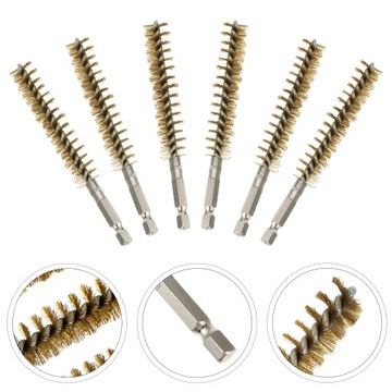 6 шт., медная щетка из витой проволоки для чистки отверстий