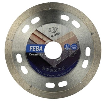 TARCZA DIAMENTOWA 125 MM CIĘCIE GRESU CERAMIKI DIAMES FEBA