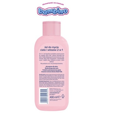 Гель для мытья тела и волос BAMBINO детский, 6 упаковок